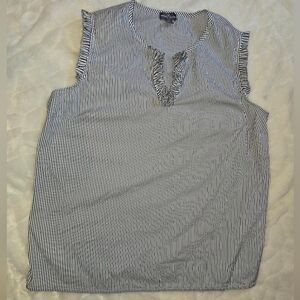 Market and Spruce Pinstripe Ruffle V